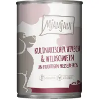 MjAMjAM Nourriture humide - Boîte Adult Dog - Cerf, sanglier et canneberge - 6 x 400 g