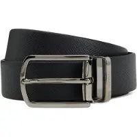 BOSS Ceinture réversible en cuir italien structuré et lisse