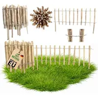 Pemicont Floranica Clôture ganivelle à Lattis Noisetier Bois 50 cm x ml, espacement des lattes 4-6, clôture de jardin bordure de parterre