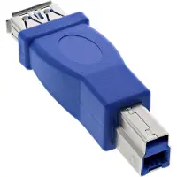 Intos 35300D Adaptateur USB 3.0, prise femelle A sur prise mâle B