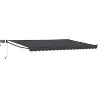 vidaXL Store à bras articulés manuel avec LED, anthracite, 4 x 2 m