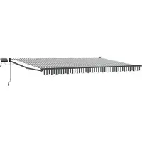 vidaXL Store à bras articulés manuel avec LED, anthracite et blanc, 4 x 2 m