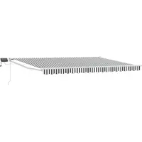 vidaXL Store à bras articulés manuel avec LED, anthracite et blanc, 4,5 × 3 m