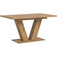Ebuy24 Motion table de salle à manger pieds V 90x150/190 cm avec 1 rallonge chêneReproduction.