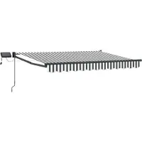 vidaXL Store à bras articulés manuel avec LED, anthracite et blanc, 3 x 2,5 m
