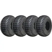 Parnells 22x11.00-8 pneu ATV Knobby, Quad trailer 22 11 8 pneu 4 ply heavy duty, set of 4