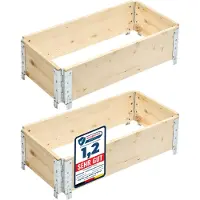Garronda Rehausse en bois pour palette Caisse de rangement en bois Caisse en bois pour potager surélevé