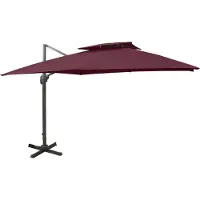 vidaXL Parasol ampli avec aération 300x300 cm rouge bordeaux