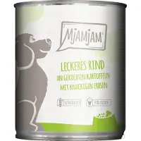 MjAMjAM Nourriture humide - Boîte Adult Dog - Bœuf avec pomme de terre et petit pois - 6 x 800 g