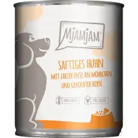 MjAMjAM Nourriture humide - Boîte Adult Dog - Poulet, canard, carotte et millet - 6 x 800 g