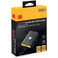 Kodak SSD USB-C 3.2Gen2 X210S 250GB EKSSD250GX210SK Portable (0.25 To), SSD externe, Argent