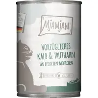 MjAMjAM Nourriture humide - Boîte Adult Cat - Veau et dinde - 6 x 400 g