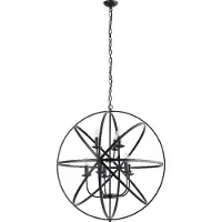 Searchlight Suspension ancienne Orbit 8 lumières noir