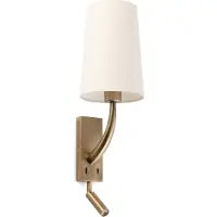 Faro REM Applique murale intérieure vieil or mat/beige avec lecteur LED 29683-20