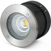 Faro Suria-12 - spot rond pour l'extérieur - Ø 180 mm, Ø 165 mm à encastrer - 12W LED inclus - IP67 - acier inoxydable satiné - 24 degrés