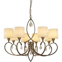 Searchlight Lampe suspendue classique Alberto Bronze antique à 8 lumières