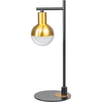 Expo Lampe de table Drop noir avec de l'or