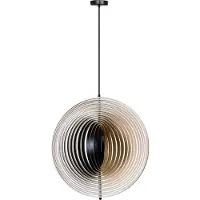Eth Lampe suspendue design Woody noir avec bois Ø 59cm