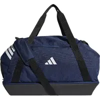 Adidas Sac de sport Tiro, taille moyenne, compartiment pour chaussures, modèle NS, couleur bleu marine/blanc
