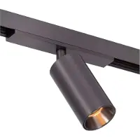 Lucide Linial Bix - système de rails magnétiques - spot sur rail - Ø 3,5 x 10 cm - LED 8W incl. - Fonction de gradation et couleur de lumière réglable via l'application - noir chrome mat