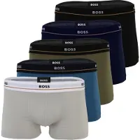 BOSS pour homme. 50531660 Set 5 Boxers Type multicolore (XL), Homewear, Coton
