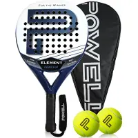 Powell Raquette de Padel Ronde - Carbone & Fibre de verre - Control Edition - Manchon inclus