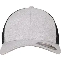 Flexfit Casquette gris chiné / noir