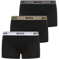 BOSS pour homme. 50554693 Lot de trois caleçons Power noirs (L), Homewear, Polyester