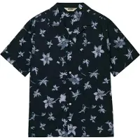 Superdry pour homme. M4011137A Chemise Cabana Print navy (S), Casuel, Coton, Manche courte, Marine