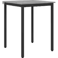 vidaXL Table d'appoint, 60 x 60 x 75 cm, panneau de fibres de bois, imitation bois Sonoma gris, forme carrée