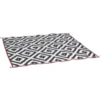 Bo Camp Tapis d'extérieur Chill Mat Lewisham XL 3,5x2,7m Noir et blanc