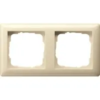 Gira Cadre , double, Standard 55, blanc crème, brillant, 1 pièce.