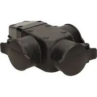 ORNO Prise extérieure OR-AE-1346 (GS), triple, IP44, 16 A, Schuko, capuchons, noire