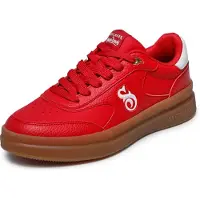 SKECHERS Baskets Duraleather à lacets Snoop Cupsole 251200-RDW, Baskets, Homme, Rouge
