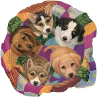Sunsout Puzzle Panier de Chiots - 500 à 999 pièces