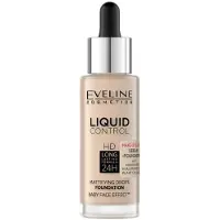 Eveline Cosmetics Liquid Control fond de teint liquide avec pipette teinte 002 Soft Porcelain 32 ml
