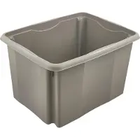 Keeeper 1054615000000 boîte de rangement "emil eco", 15 litres, stone grey