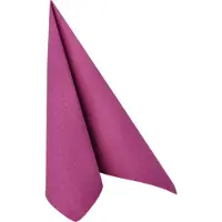 Papstar Serviettes Royal Collection, 5 x 50 pièces, 1/4-plié, aspect tissu, 400 x 400 mm, papier, violet