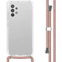 IMoshion Coque arrière Transparente avec cordon Samsung Galaxy A32 (4G) - Rose Doré