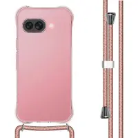 IMoshion Coque arrière Transparente avec cordon pour Google Pixel 9A - Rose Doré