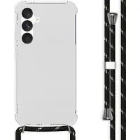 IMoshion Coque arrière Transparente avec cordon pour Samsung Galaxy A55 - Noir / Or