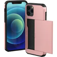 IMoshion Coque arrière avec porte-cartes pour Apple iPhone 12 (Pro) - Rose Doré