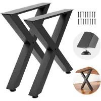 Vevor Pieds de Table en Forme de X 750x790 mm Lot de 2