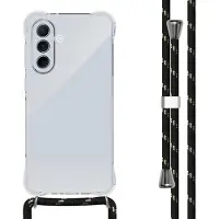 IMoshion Coque arrière Transparente avec cordon pour Samsung Galaxy A56 - Noir / Or