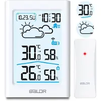 Berdsen Station météo avec affichage BD-911 blanc