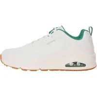 SKECHERS Sneakers 183012-WGR in White Duraleather / Green Mesh color size 46