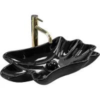 REA Lavabo en Céramique avec Vasque Suspendue pour Salle de Bains
