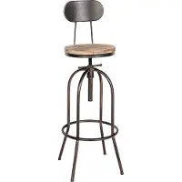 CLP Chaise de bar de style industriel Bino - Bronze