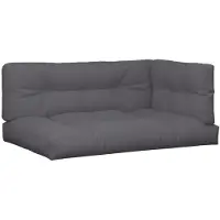 vidaXL Coussin pour palette 5 pcs. tissu anthracite
