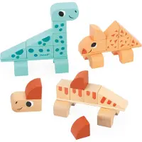 Janod Dino Cubikosaurus Dinosaurs To Build Orange Enfants